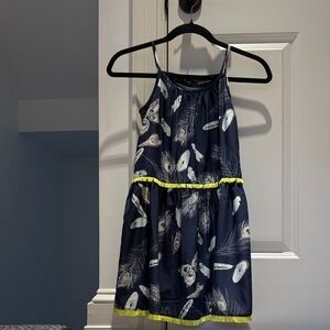 Imoga Feather Print Girls Mini Dress